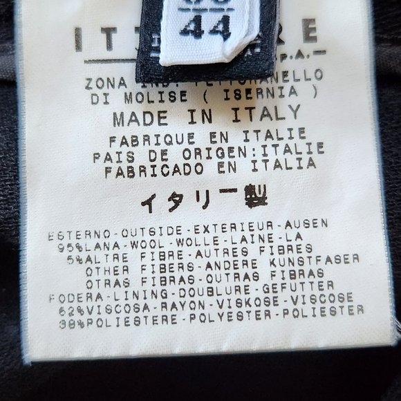 Dolce & Gabbana wool pockets front pleat black A-line skirt Sz 44 Italy - Picture 6 of 7